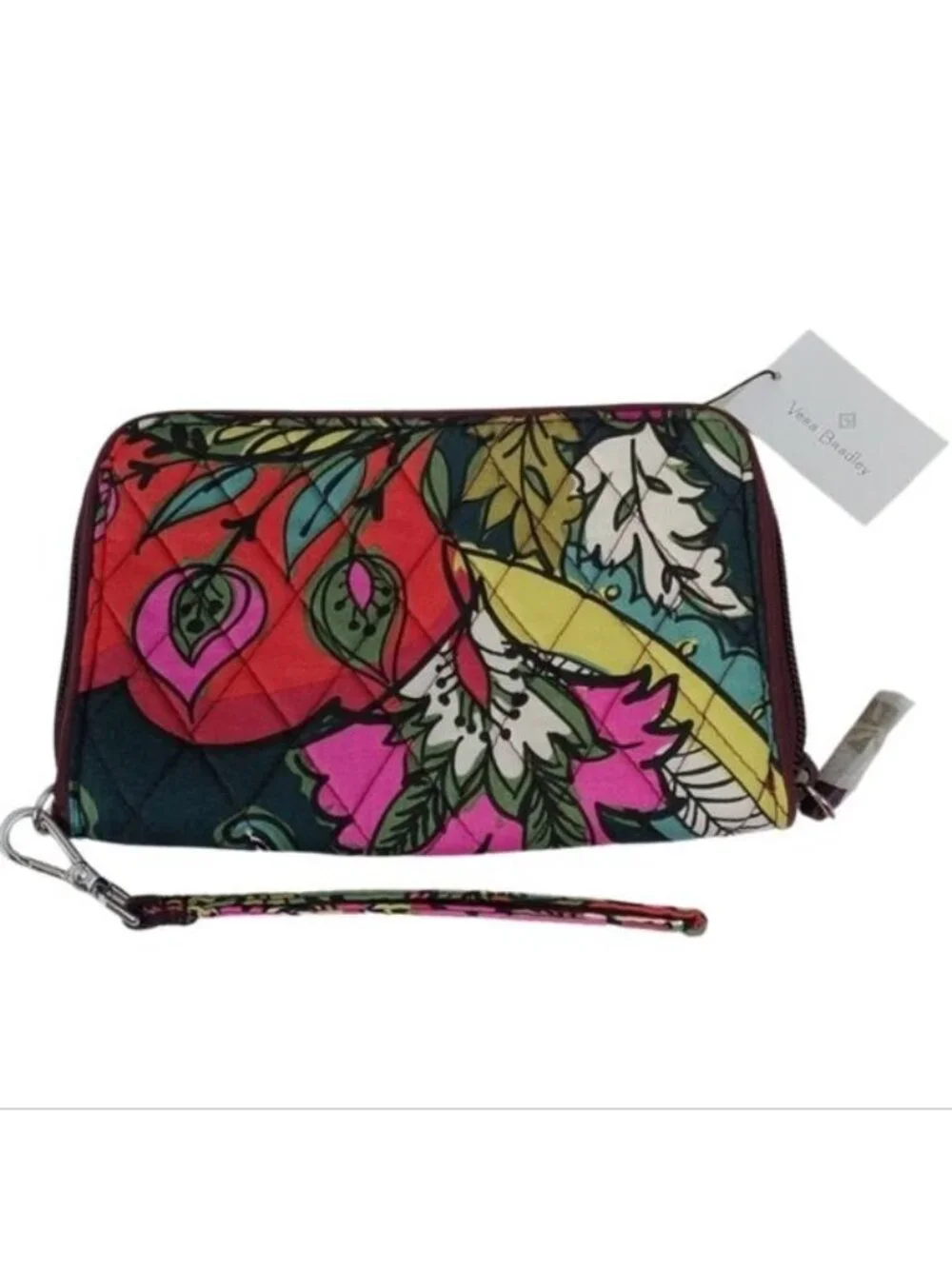 Vera Bradley RFID Grab & Go Wristlet in Autumn Leaves, Large